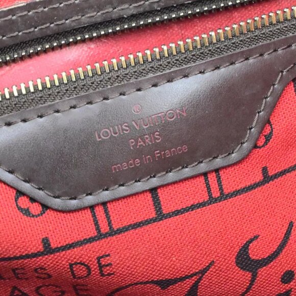 LOUIS VUITTON Neverfull PM Shoulder Tote Bag Damier Leather Brown N51109 93YG762 - Picture 5 of 16